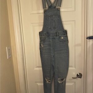 Women's Light Blue Denim Overalls